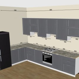 Кухонный гарнитур Сканди Graphite Softwood