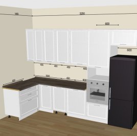 Кухонный гарнитур Сканди White Softwood 01