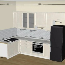Кухонный гарнитур Сканди Cappuccino Softwood 01