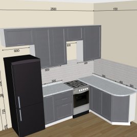 Кухонный гарнитур Сканди Graphite Softwood 02