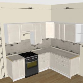 Кухонный гарнитур Сканди Cappuccino Softwood / Grey Softwood