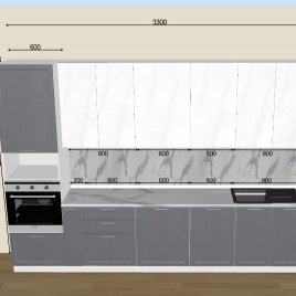Кухонный гарнитур Сканди Graphite Softwood 04