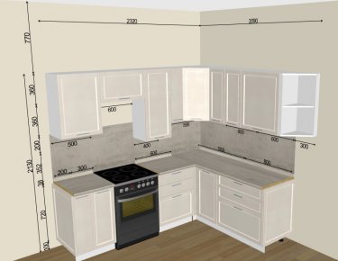 Кухня Сканди Cappuccino Softwood / Grey Softwood