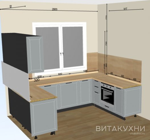 Кухня Глетчер Маренго Силк 01