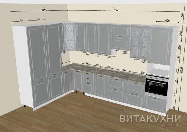 Кухня Ницца Графит