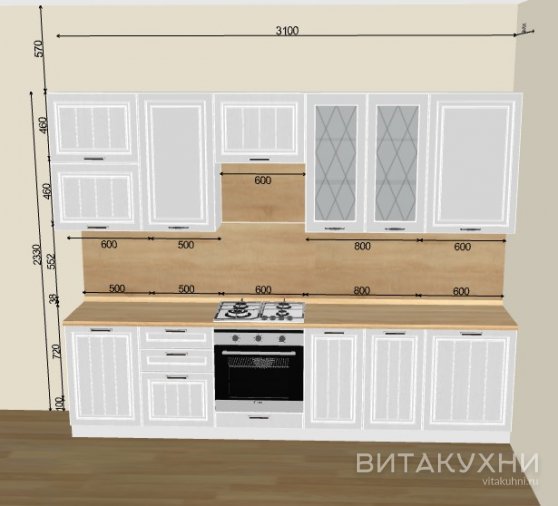 Кухня Прага Белое дерево 01