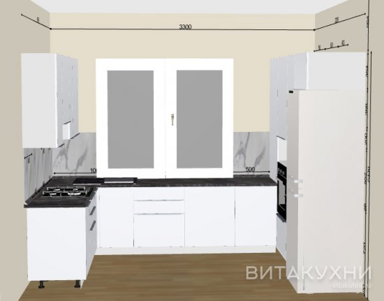 Кухня Фьюжн Silky White 03