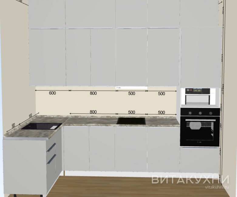 Кухня Фьюжн Silky Light Grey