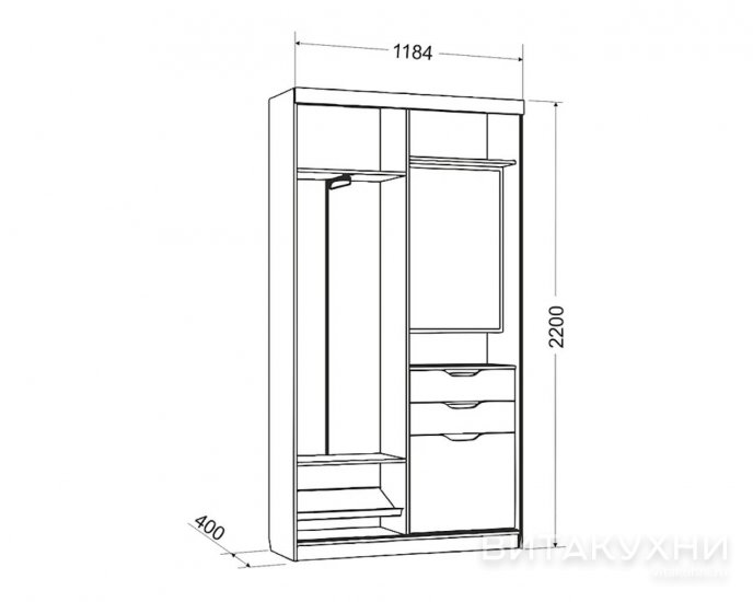 Прихожая Ева-2 Дизайн-2