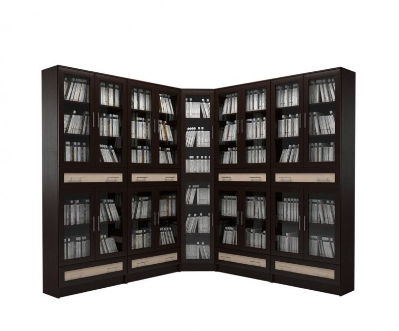 Книжный угловой шкаф Млайн 49