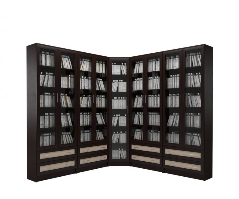 Книжный угловой шкаф Млайн 41