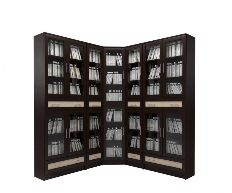 Книжный угловой шкаф Млайн 48