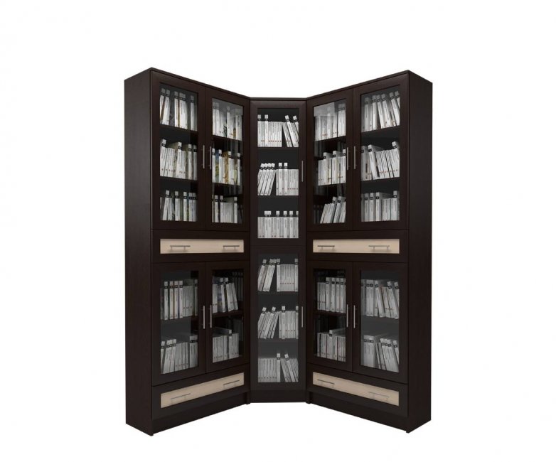 Книжный угловой шкаф Млайн 47