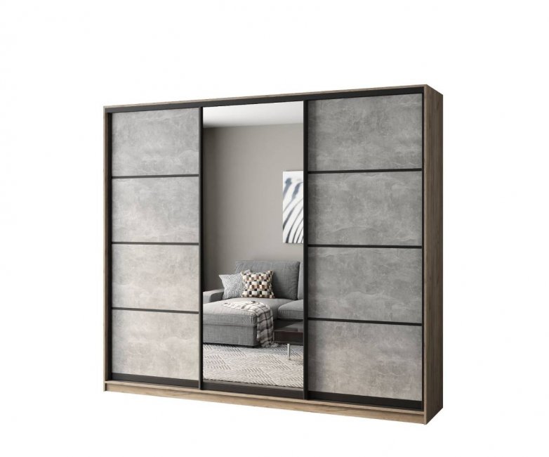 Шкаф-купе Бавария Лофт Бетон