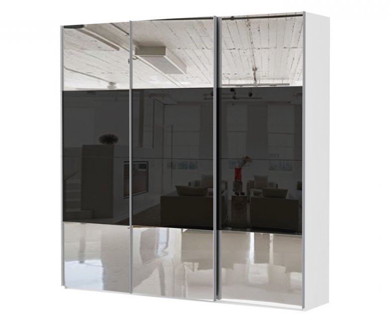 Шкаф-купе Comet черное стекло